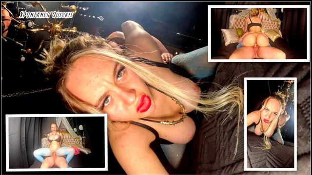 Quickie-Blondine reitet den Schwanz ab! 