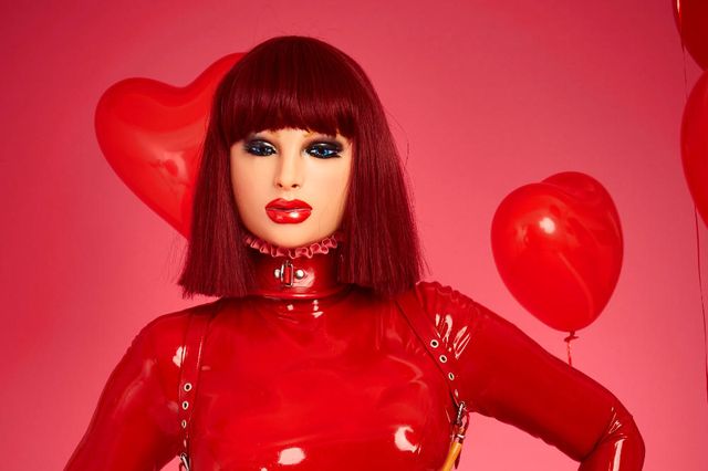 Valentine with rubber doll Gina